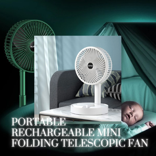 Portable Rechargeable Mini Folding Telescopic fan