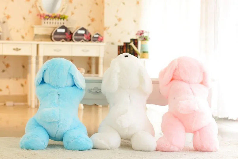 AUSHC - Kawaii Creative Night Light LED Lovely Dog Stuffed Toy and Plush Toys Doll Best Birthday Christmas Gift for Kids Children Friend