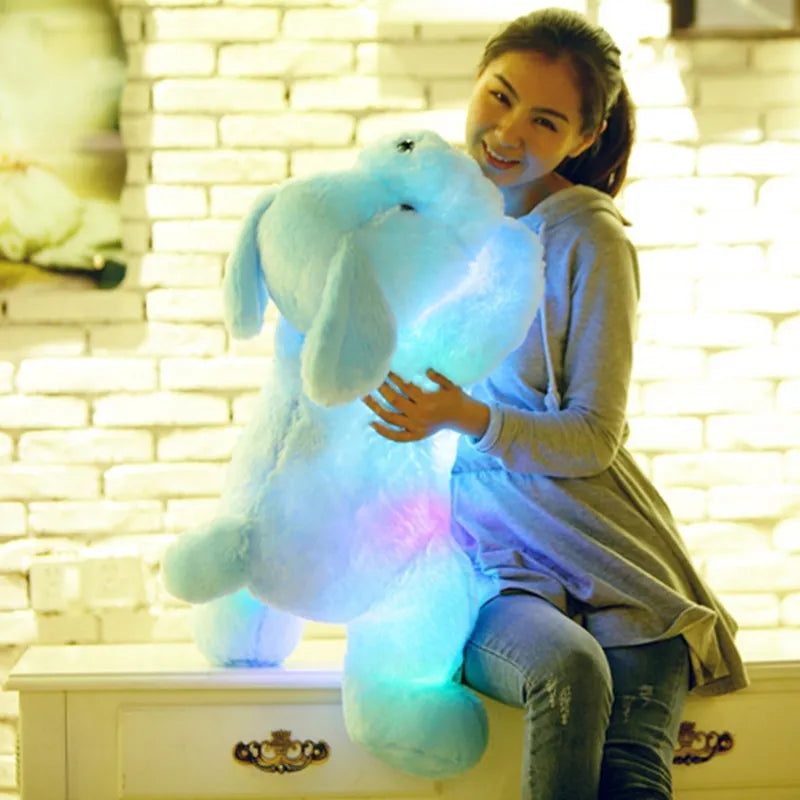 AUSHC - Kawaii Creative Night Light LED Lovely Dog Stuffed Toy and Plush Toys Doll Best Birthday Christmas Gift for Kids Children Friend