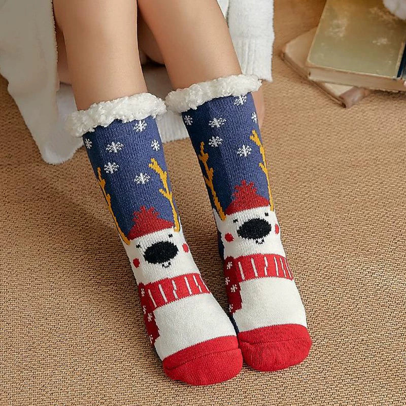 AUSHC - Frosty To Festive Christmas Warm Socks Plus Cotton Thicken Women Winter Socks