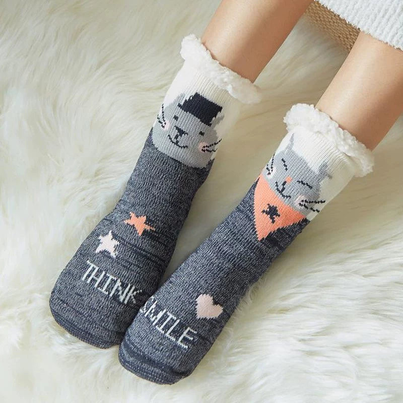AUSHC - Frosty To Festive Christmas Warm Socks Plus Cotton Thicken Women Winter Socks