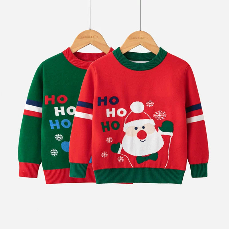 AUSHC - Autumn and Winter Cotton Children's Pullover Knitwear Christmas