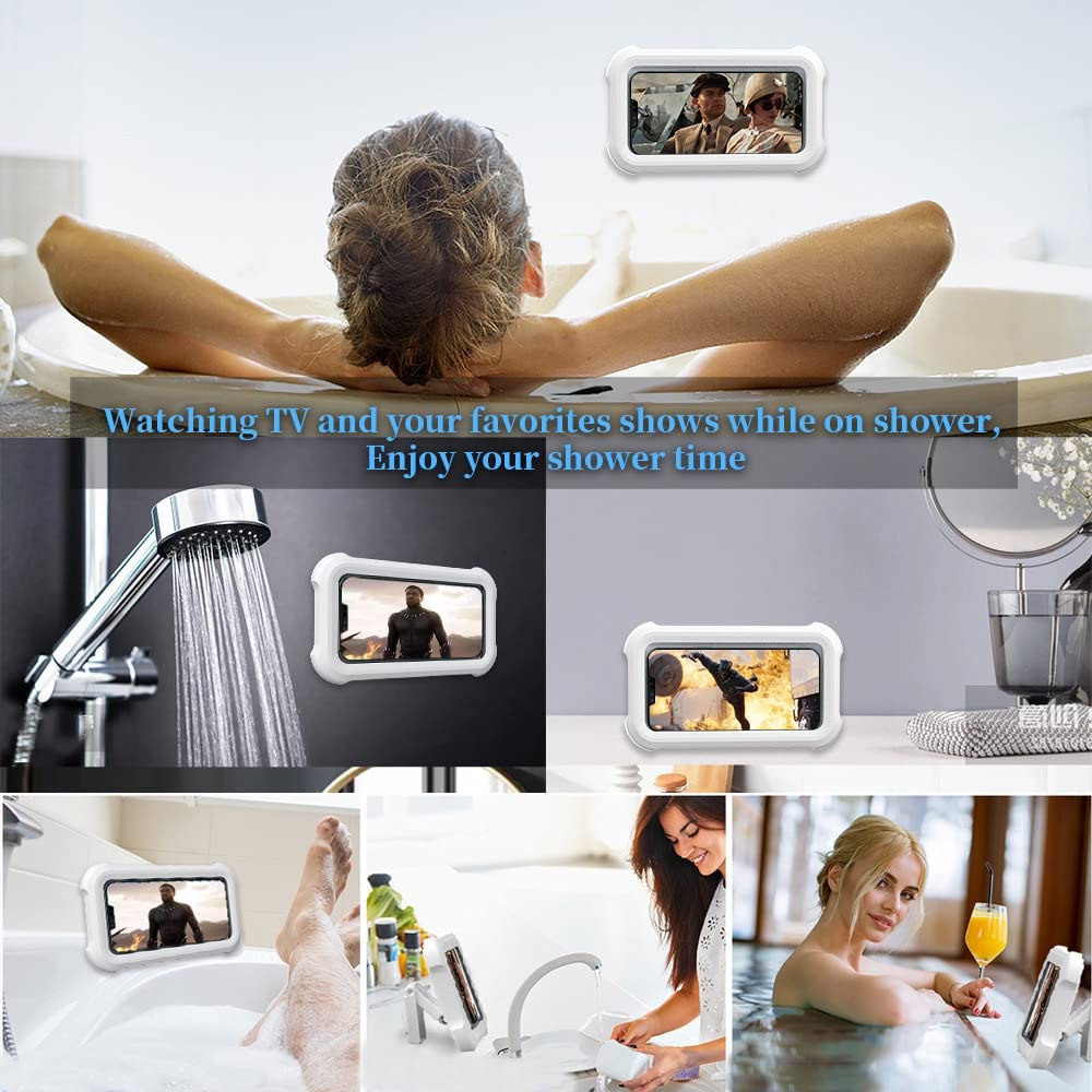 Waterproof Shower Phone Holder with 480° Rotation