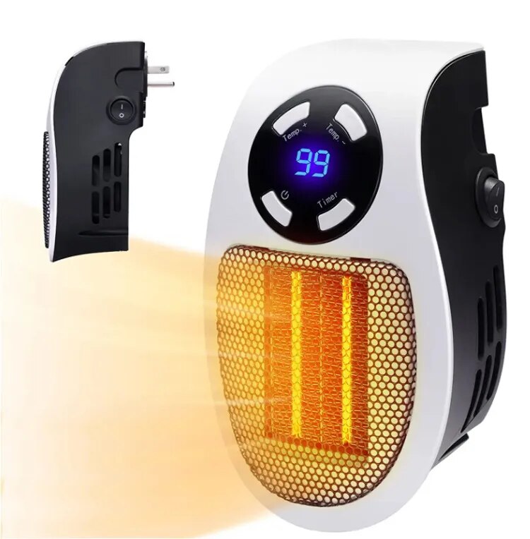 Mini Space Heater Wall Portable Heater with Timer And Adjustable Thermostat Smart Ceramic Space Heater Fan EU US AU UK Plug