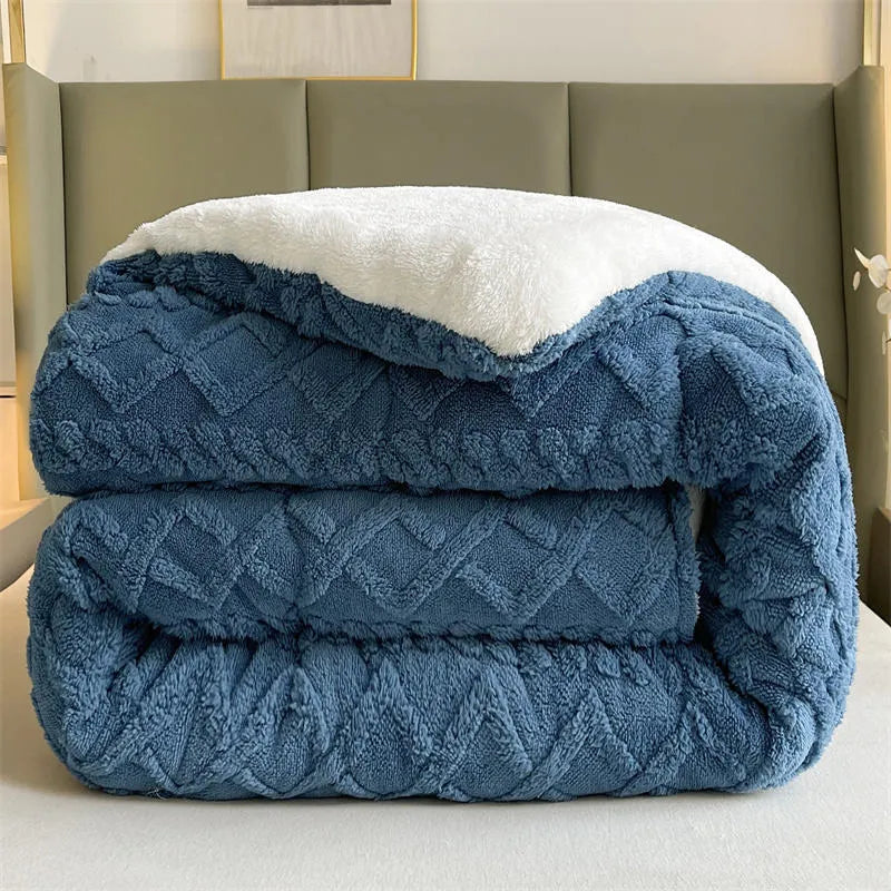 New Super Thick Winter Warm Blanket for Bed Artificial Lamb Cashmere Weighted Blankets Soft Comfortable Warmth Quilt Comforter ⭐⭐⭐⭐⭐Rating