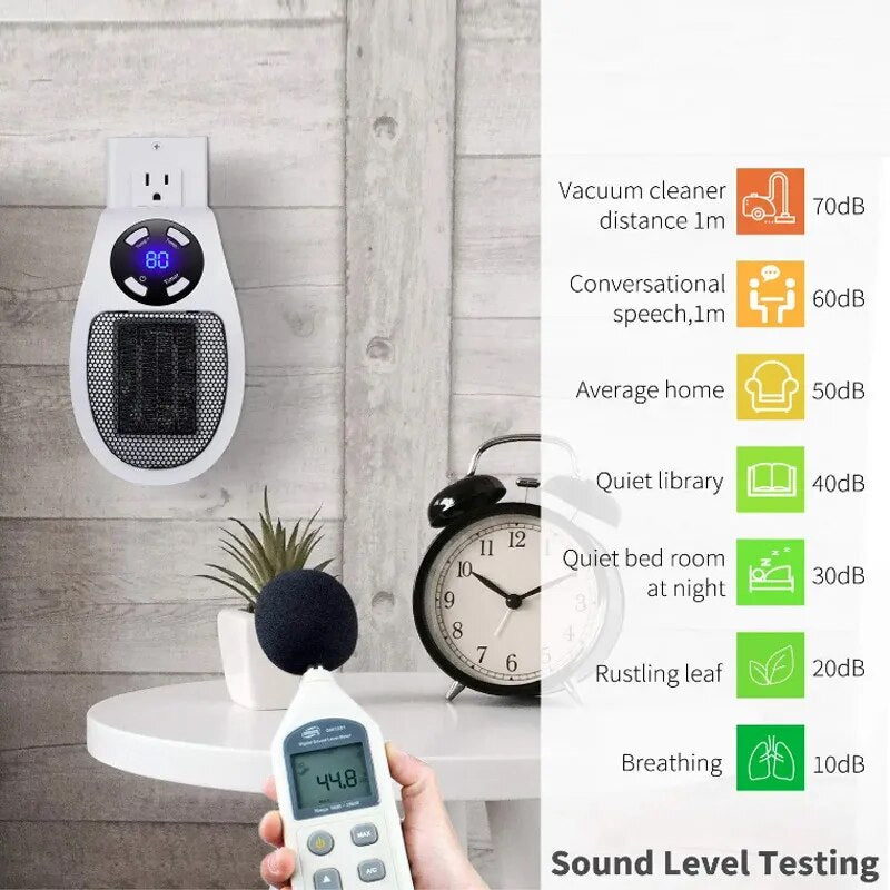 Mini Space Heater Wall Portable Heater with Timer And Adjustable Thermostat Smart Ceramic Space Heater Fan EU US AU UK Plug