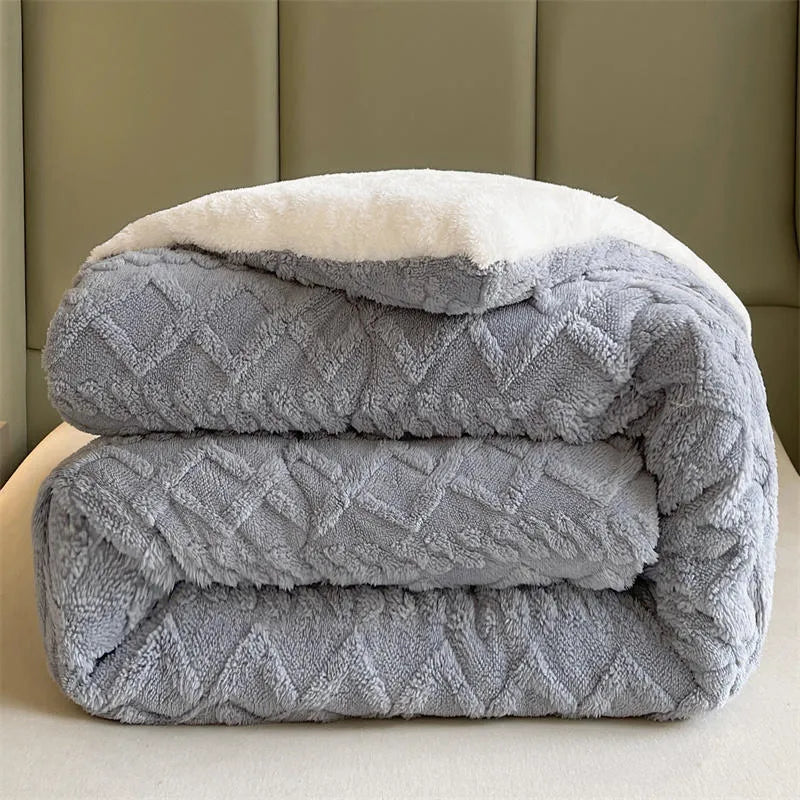 New Super Thick Winter Warm Blanket for Bed Artificial Lamb Cashmere Weighted Blankets Soft Comfortable Warmth Quilt Comforter ⭐⭐⭐⭐⭐Rating