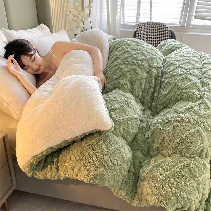 New Super Thick Winter Warm Blanket for Bed Artificial Lamb Cashmere Weighted Blankets Soft Comfortable Warmth Quilt Comforter ⭐⭐⭐⭐⭐Rating