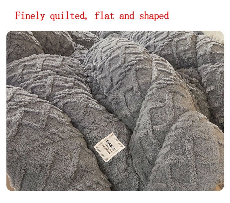 New Super Thick Winter Warm Blanket for Bed Artificial Lamb Cashmere Weighted Blankets Soft Comfortable Warmth Quilt Comforter ⭐⭐⭐⭐⭐Rating
