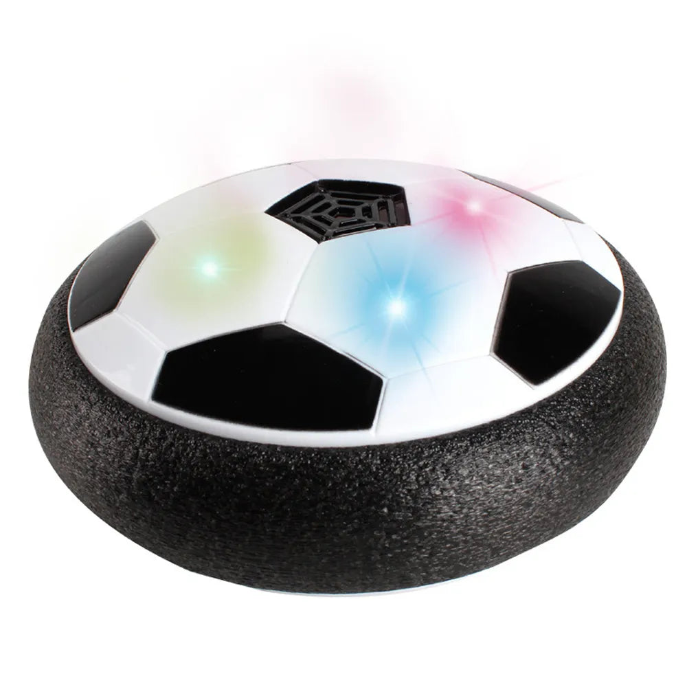 AUSHC -18cm Kids LED Light Flashing Ball Air Power Soccer Hover Ball with Foam Bumpers Football Training Sport Children Toys