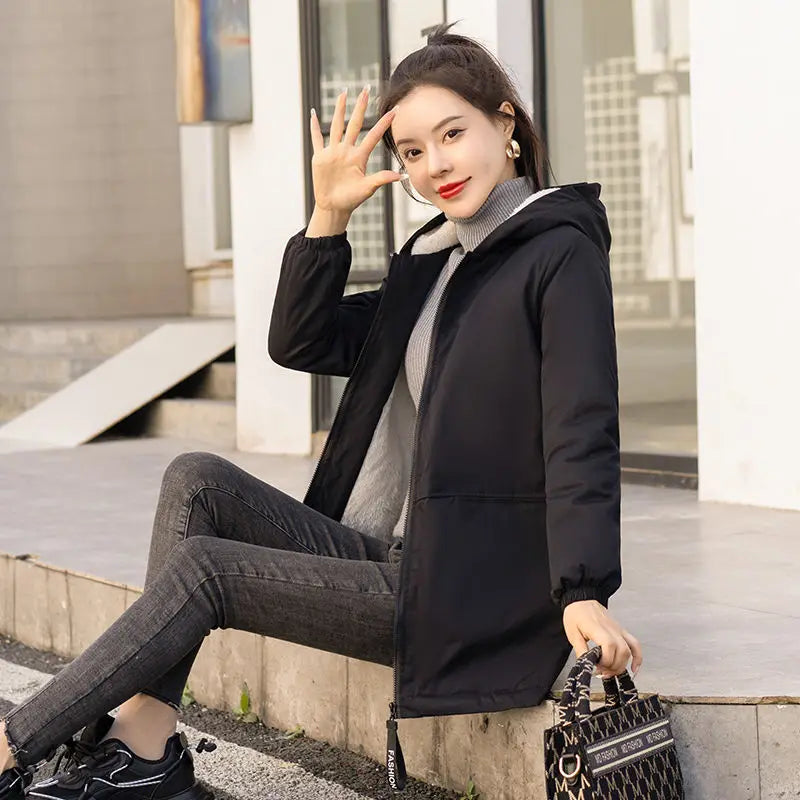 Thick Anti Cold Winter Hooded Parka For Women
