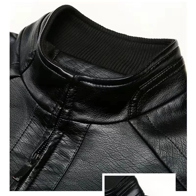 Urban Edge Slim Fit Leather Jacket for Men by WINSTAND