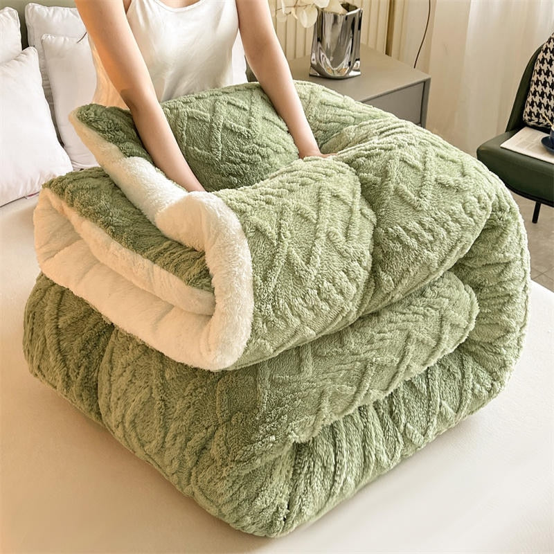 New Super Thick Winter Warm Blanket for Bed Artificial Lamb Cashmere Weighted Blankets Soft Comfortable Warmth Quilt Comforter ⭐⭐⭐⭐⭐Rating