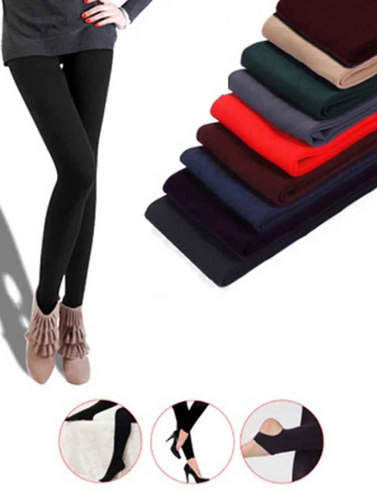 Velvet Warmth Leggings: Slim Fit, In Many Stylish Colors