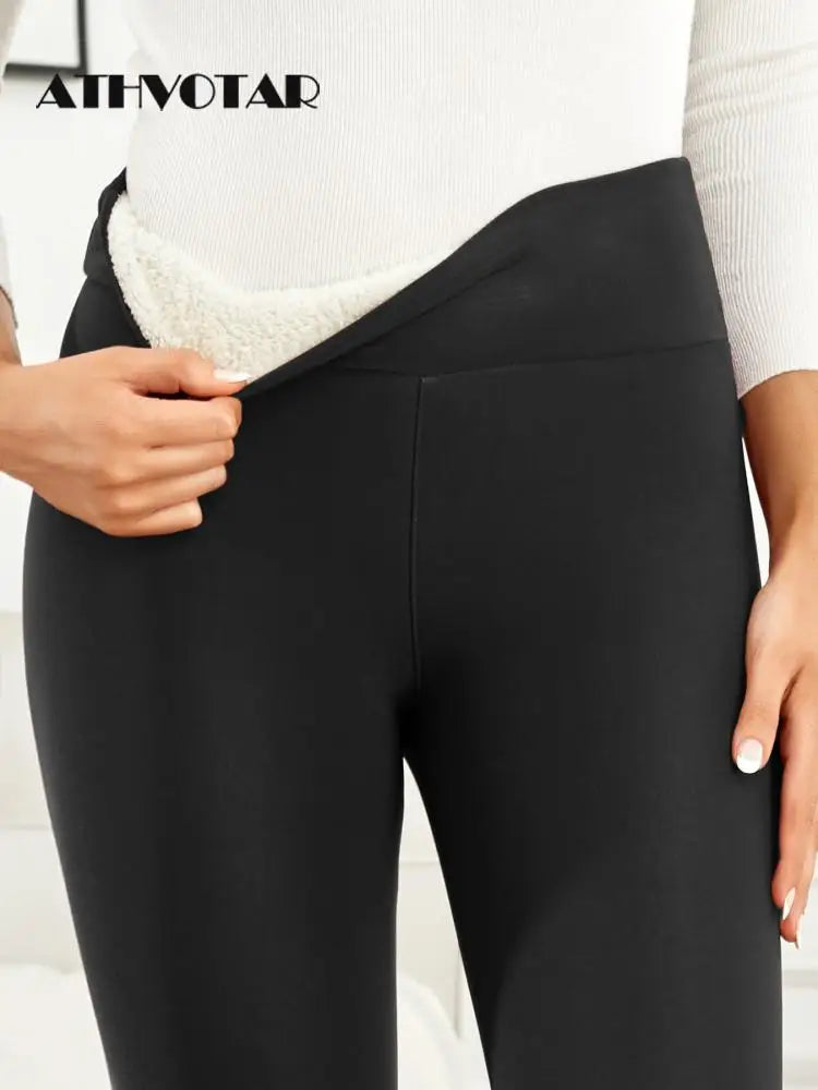 AUSHC - Luxurious Winter Warmth ATHVOTAR Fleece-Lined High Waist Leggings