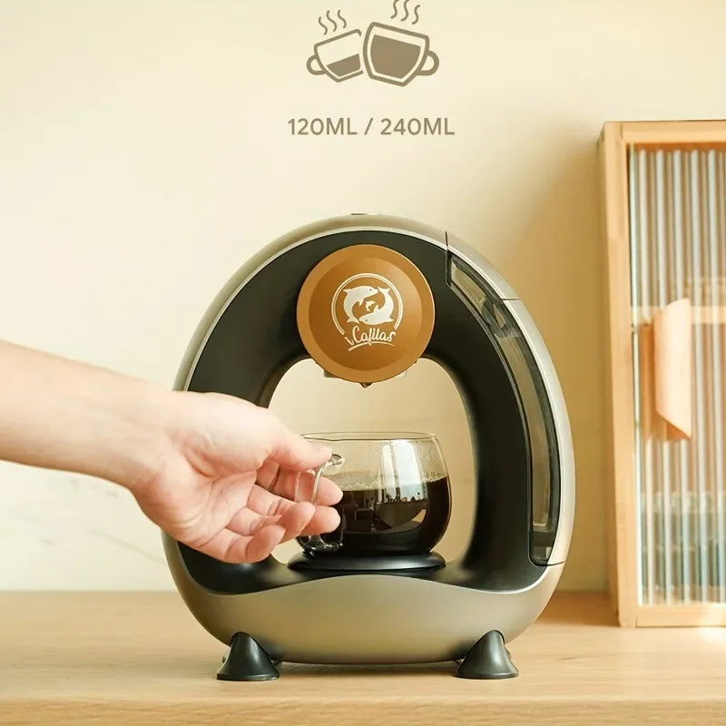 AUSHC - Coffee Machine Quiet Automatic Heating Home Drip One Click Clean Extraction Portable Tea Brewer Office