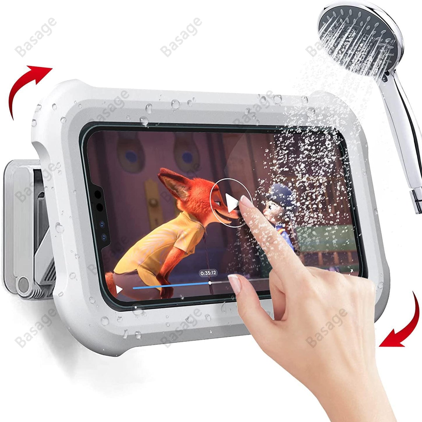 Waterproof Shower Phone Holder with 480° Rotation