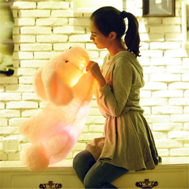 AUSHC - Kawaii Creative Night Light LED Lovely Dog Stuffed Toy and Plush Toys Doll Best Birthday Christmas Gift for Kids Children Friend