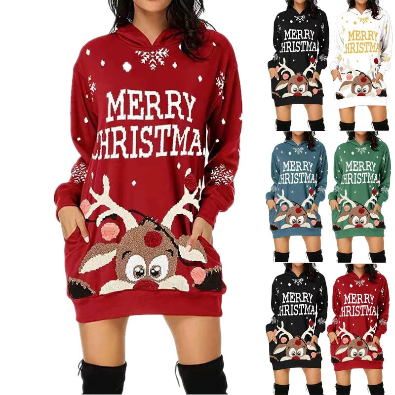 AUSHC - Get into this Season's Cheer with our Hooded Long Sleeve Ugly Sweater