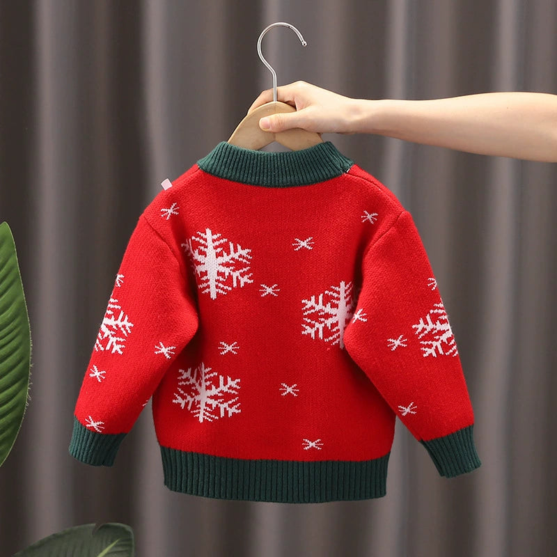 AUSHC - Autumn Winter Sweater Children's Elk Long-Sleeved Pullover Sweater