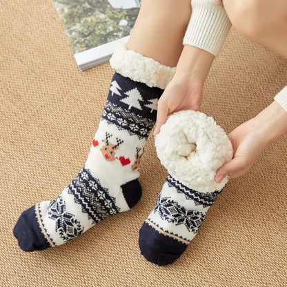 AUSHC - Frosty To Festive Christmas Warm Socks Plus Cotton Thicken Women Winter Socks