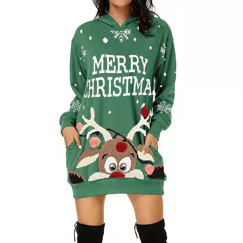 AUSHC - Get into this Season's Cheer with our Hooded Long Sleeve Ugly Sweater