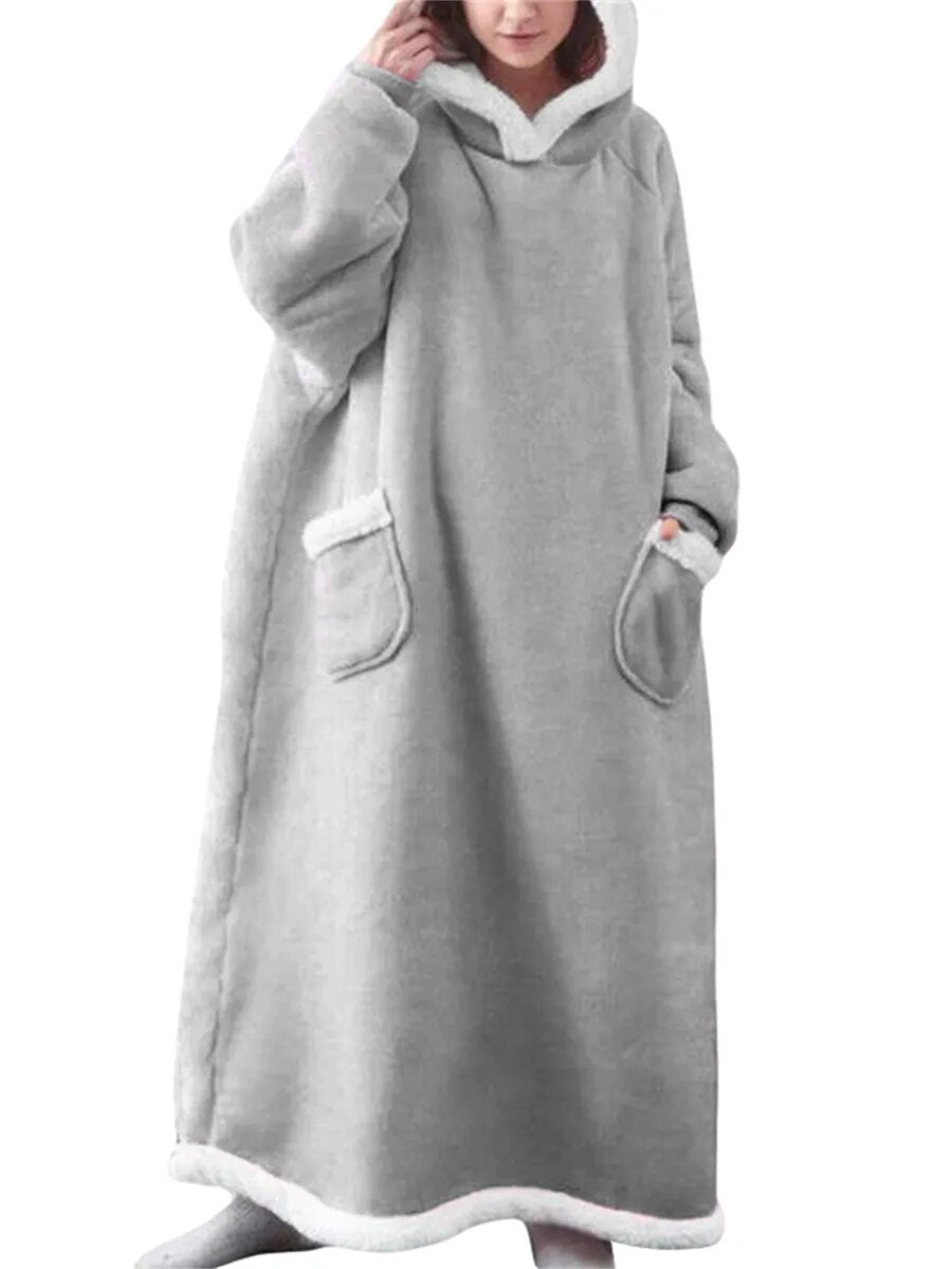 Cozy Wearable Long Sleeve Oversized Blanket Hoodie with Pockets for Adult Women and Men - Top ⭐️⭐️⭐️⭐️⭐️ Rating!