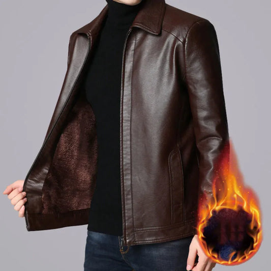 Urban Edge Slim Fit Leather Jacket for Men by WINSTAND