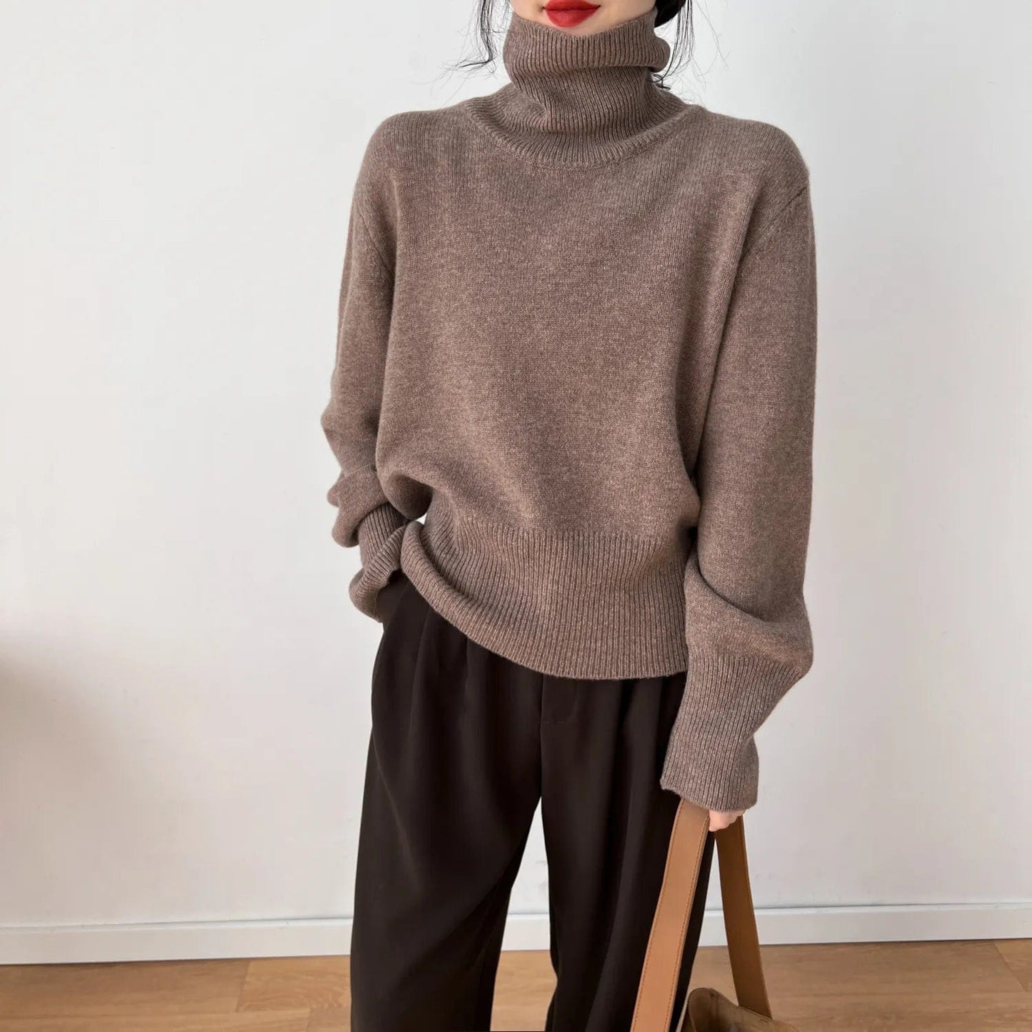 Women's Autumn/Winter Cashmere Turtleneck Sweater