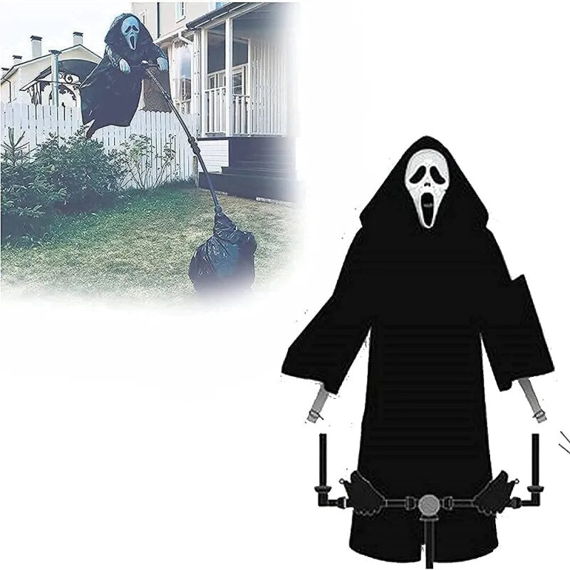 New Scream ScareCrow Creative Terror Halloween Outdoor Decoration Ghostface Scarecrow Hanging Scary Scream Ghost Ghostface