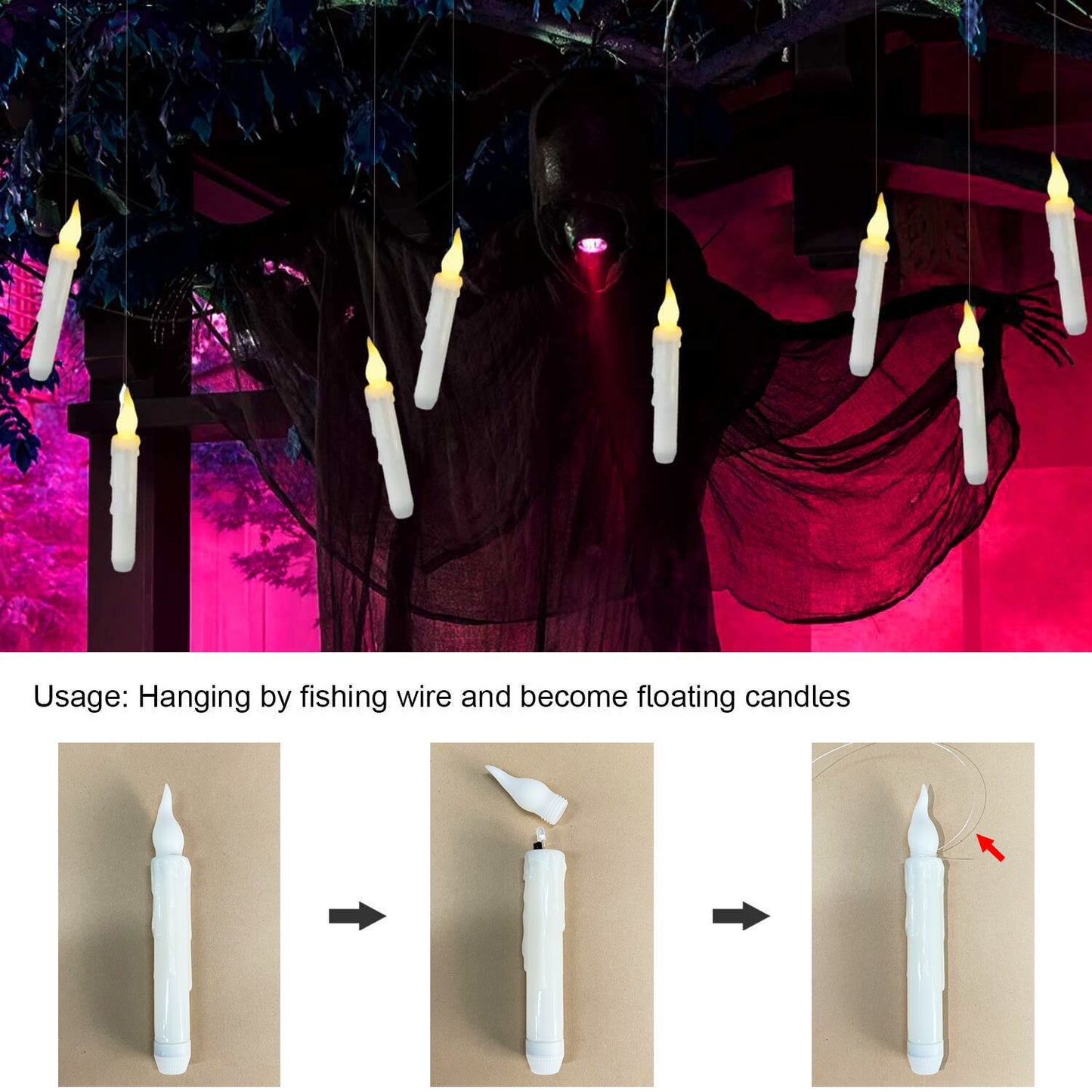 50% Off Pre-Holiday Special Sale! Floating Candles with Magic Remote