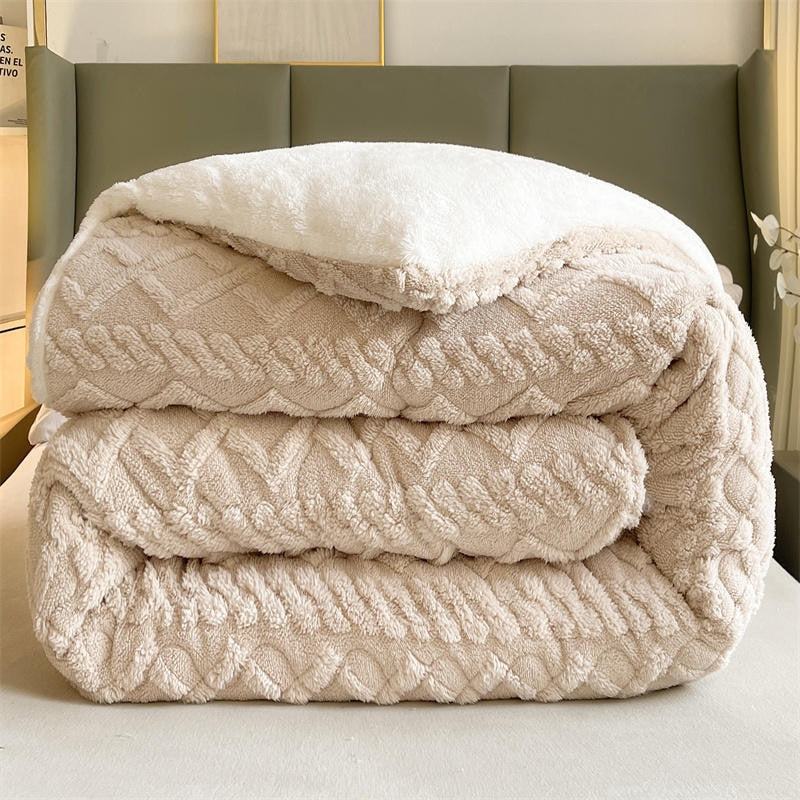 New Super Thick Winter Warm Blanket for Bed Artificial Lamb Cashmere Weighted Blankets Soft Comfortable Warmth Quilt Comforter  ⭐⭐⭐⭐⭐Rating