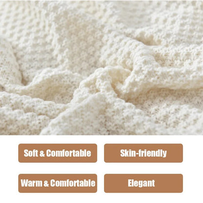 Experience Warmth and Contentment with Our Knitted Nordic Decor Throw Blanket For Sofa or  Bed