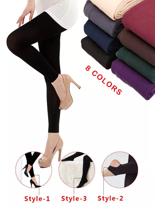 Velvet Warmth Leggings: Slim Fit, In Many Stylish Colors